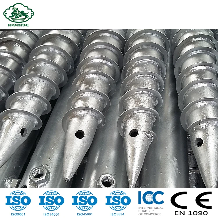 Žemės pamatas N įžeminimo sraigtinis polis